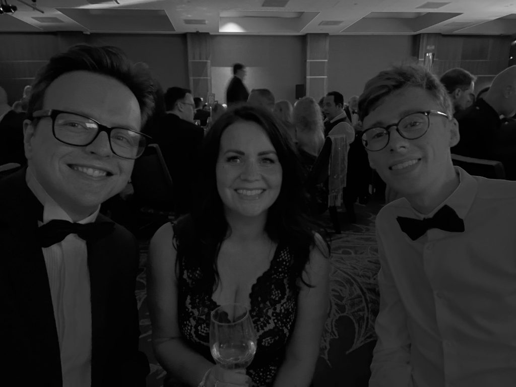 Craig, Daniel and Debbie at the Scottish Cyber Awards.